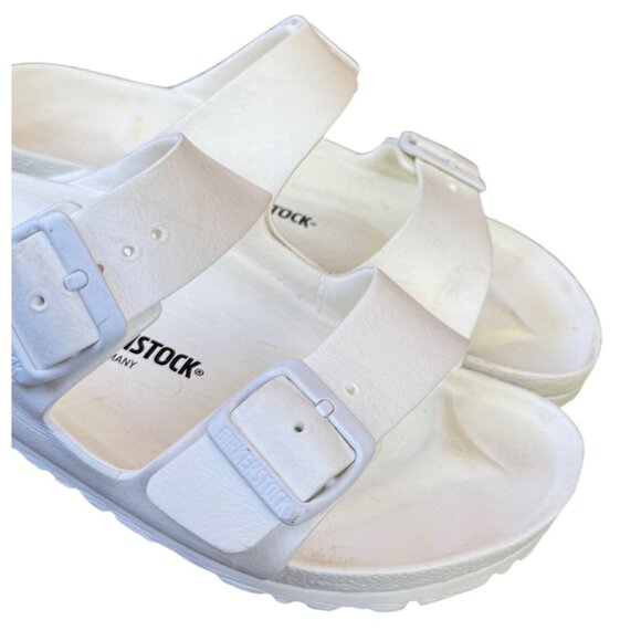 Birkenstock Arizona EVA Sandals Sz EU 40 US L 9 M 7 White Double Strap Narrow - Picture 5 of 12